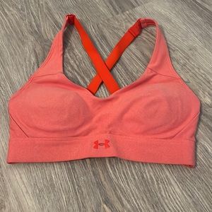 Under Armour sports bra. Coral.